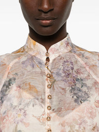Zimmermann Women Ascent Linen And Silk Blouse