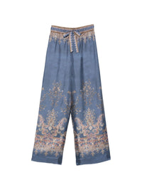 Zimmermann Women Valiant Printed Silk Trousers