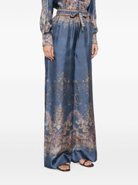 Zimmermann Women Valiant Printed Silk Trousers