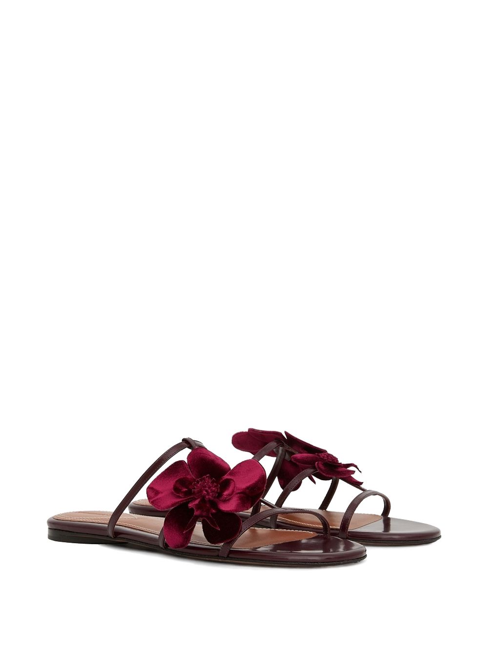Zimmermann Women Orchid Leather Flat Sandals