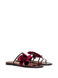 Zimmermann Women Orchid Leather Flat Sandals