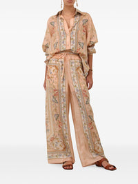 ZIMMERMANN Zimmermann Women Roselight Printed Silk Trousers