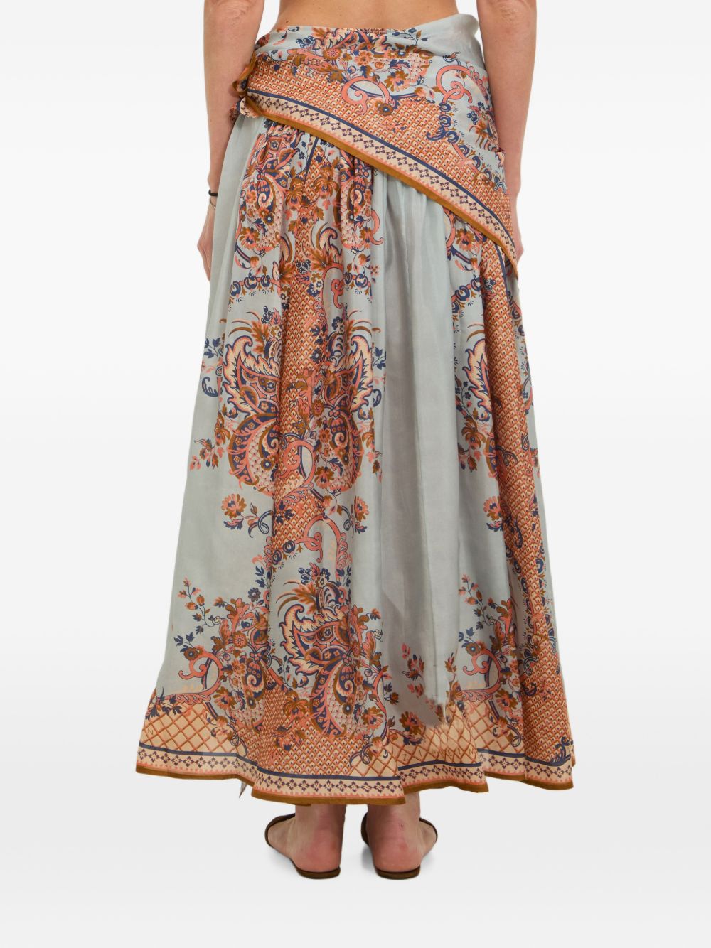 Zimmermann Women Aster Printed Silk Skirt