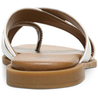Carolyn Womens Slip On Flat Slide Sandals