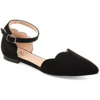 Lana Womens Faux Suede D'Orsay Ankle Strap Black