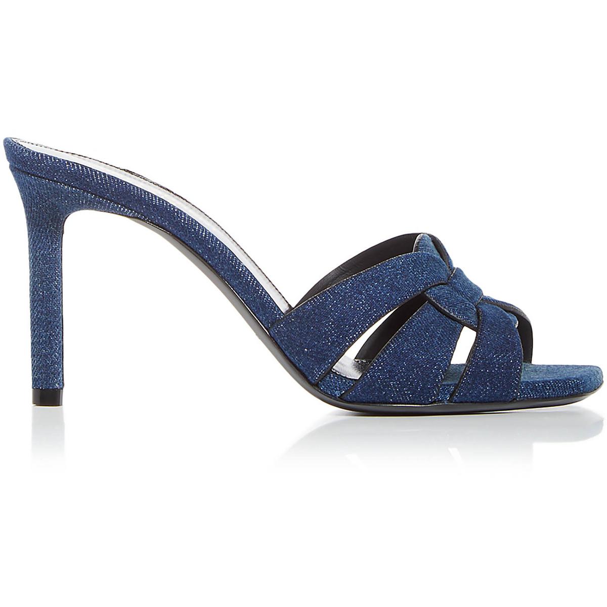 Womens Leather Square Toe Heels