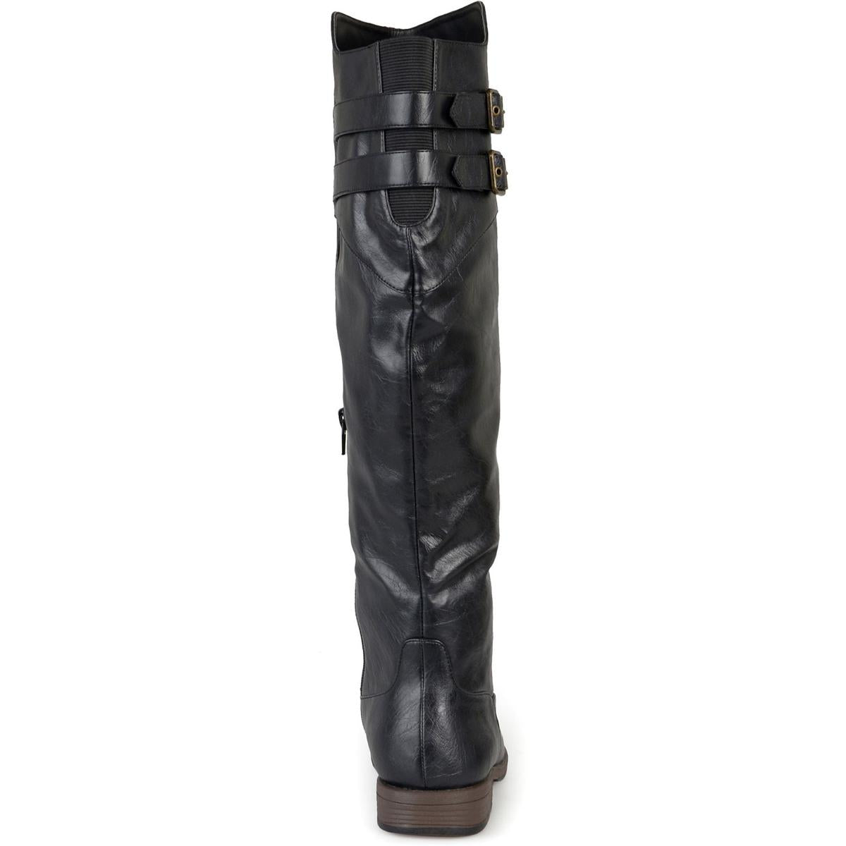 Tori Womens Faux Leather Zipper Knee-High Boots