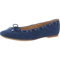 Letizia 2 Womens Bow Denim Ballet Flats 9 Medium Dark Blue 400