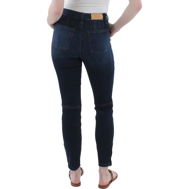 Womens Skinny Dark Wash High-Waist Jeans