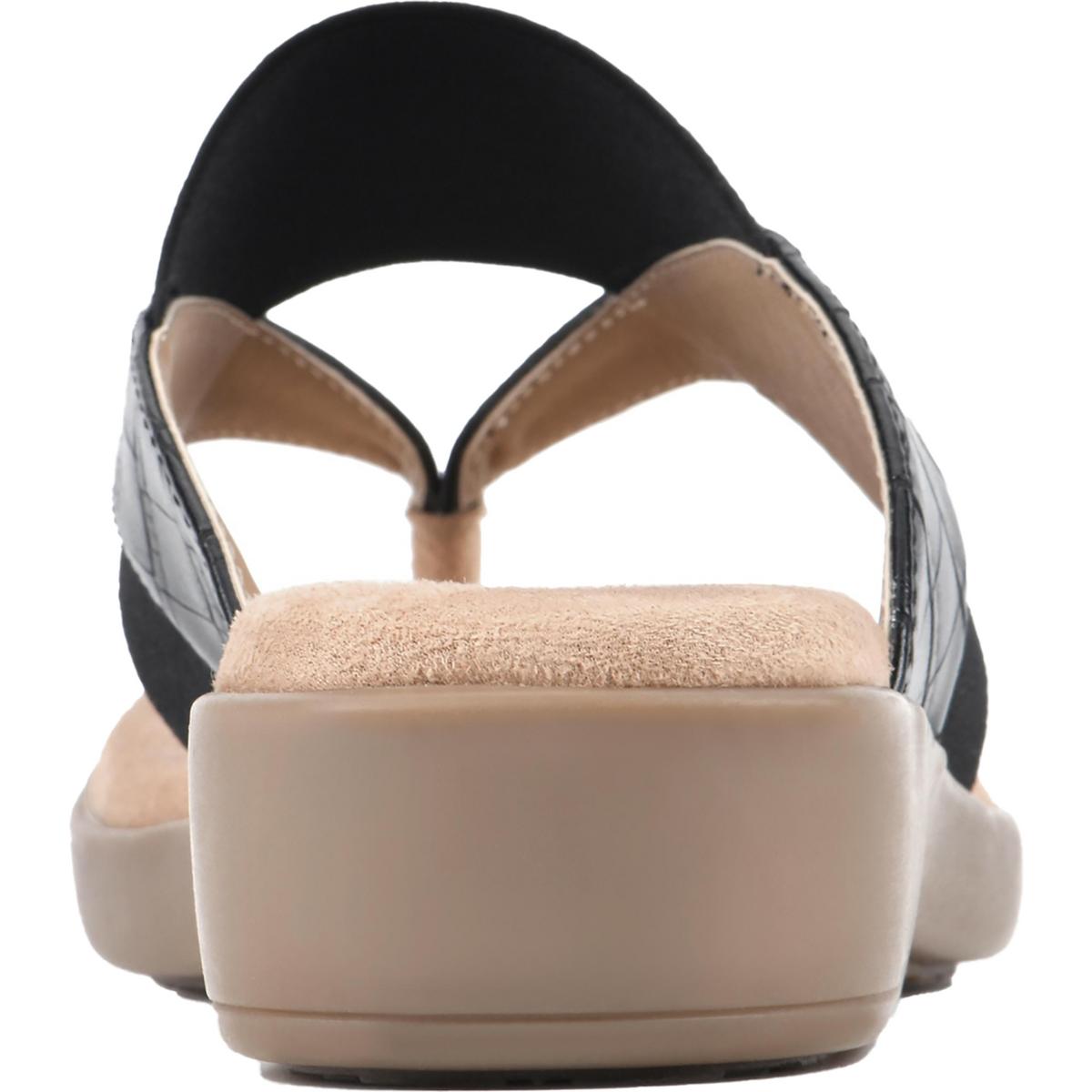 Bumble Womens Cushioned Footbed Slip-On Thong Sandals