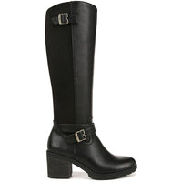 PRAIRIE Womens Faux Leather Block Heel Knee-High Boots