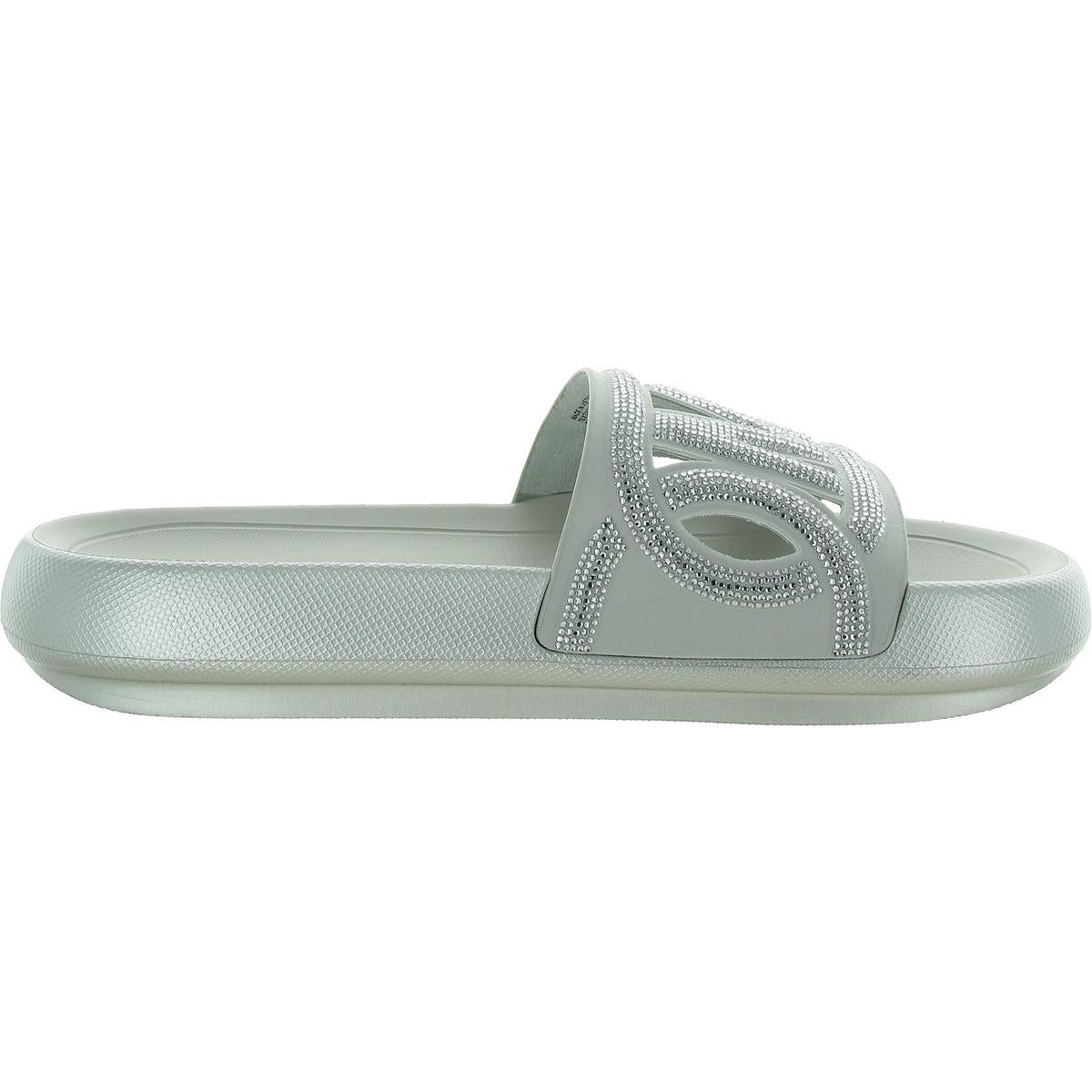 Splash Womens Rhinestone Logo Pool Slides
