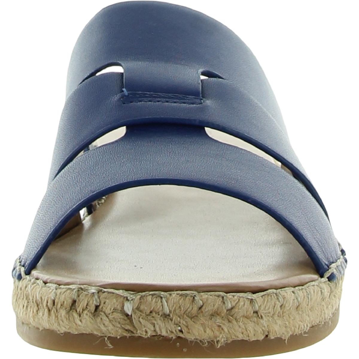 Arden Womens Leather Slip On Slide Sandals