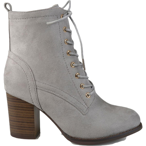 Baylor Womens Faux Suede Block Heel Ankle Boots