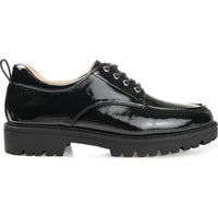 Zina Womens Patent Lugged Sole Oxfords