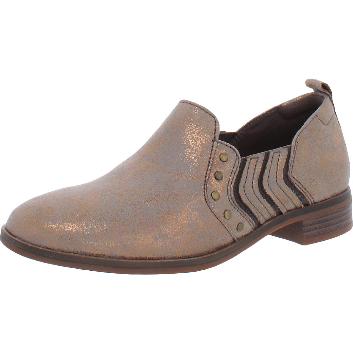 Trish Bell Womens Suede Slip On Round-Toe Shoes