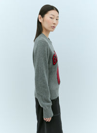 Ganni Women Graphic Strawberry O-Neck Sweater