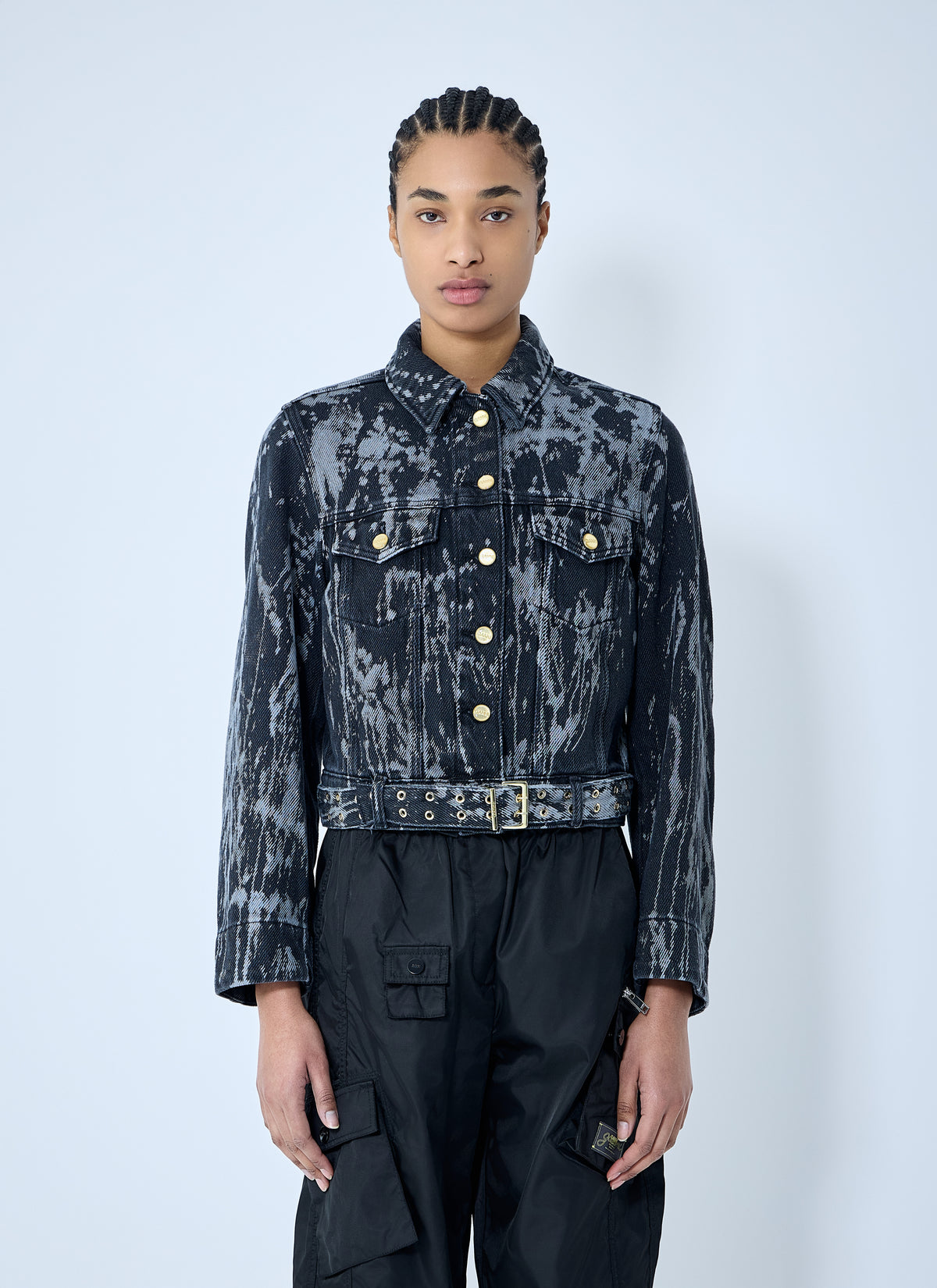 GANNI Ganni Women Heavy Denim Belted Jacket