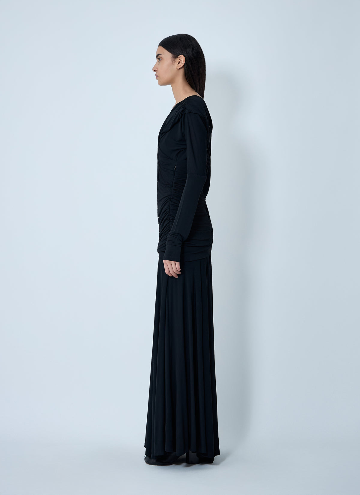 Ganni Women Ruched Maxi Dress