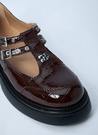 Ganni Women Butterfly Mary Jane Shoes