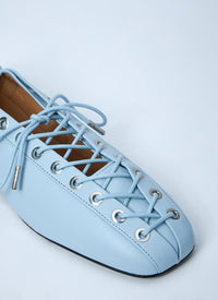 GANNI Ganni Women Eyelets Lace Up Ballerina