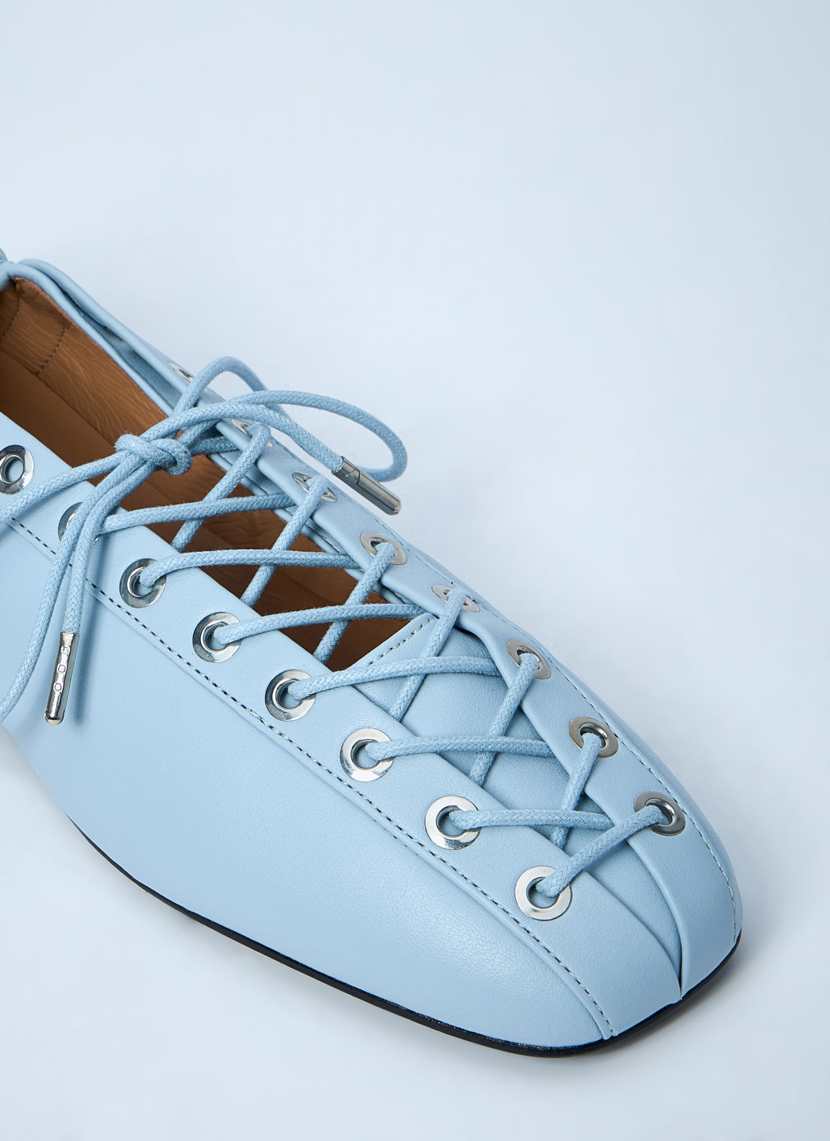 GANNI Ganni Women Eyelets Lace Up Ballerina