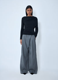 GANNI Ganni Women Draped Long Sleeve Top