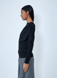 GANNI Ganni Women Draped Long Sleeve Top
