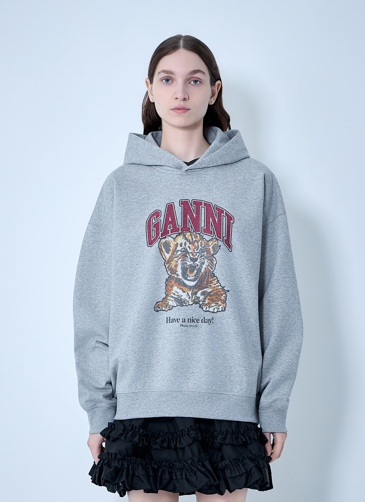 GANNI Ganni Women Isoli Beaded Baby Tiger Print Sweatshirt