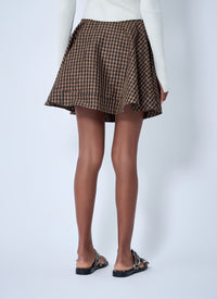 Ganni Women Check Mini Skirt