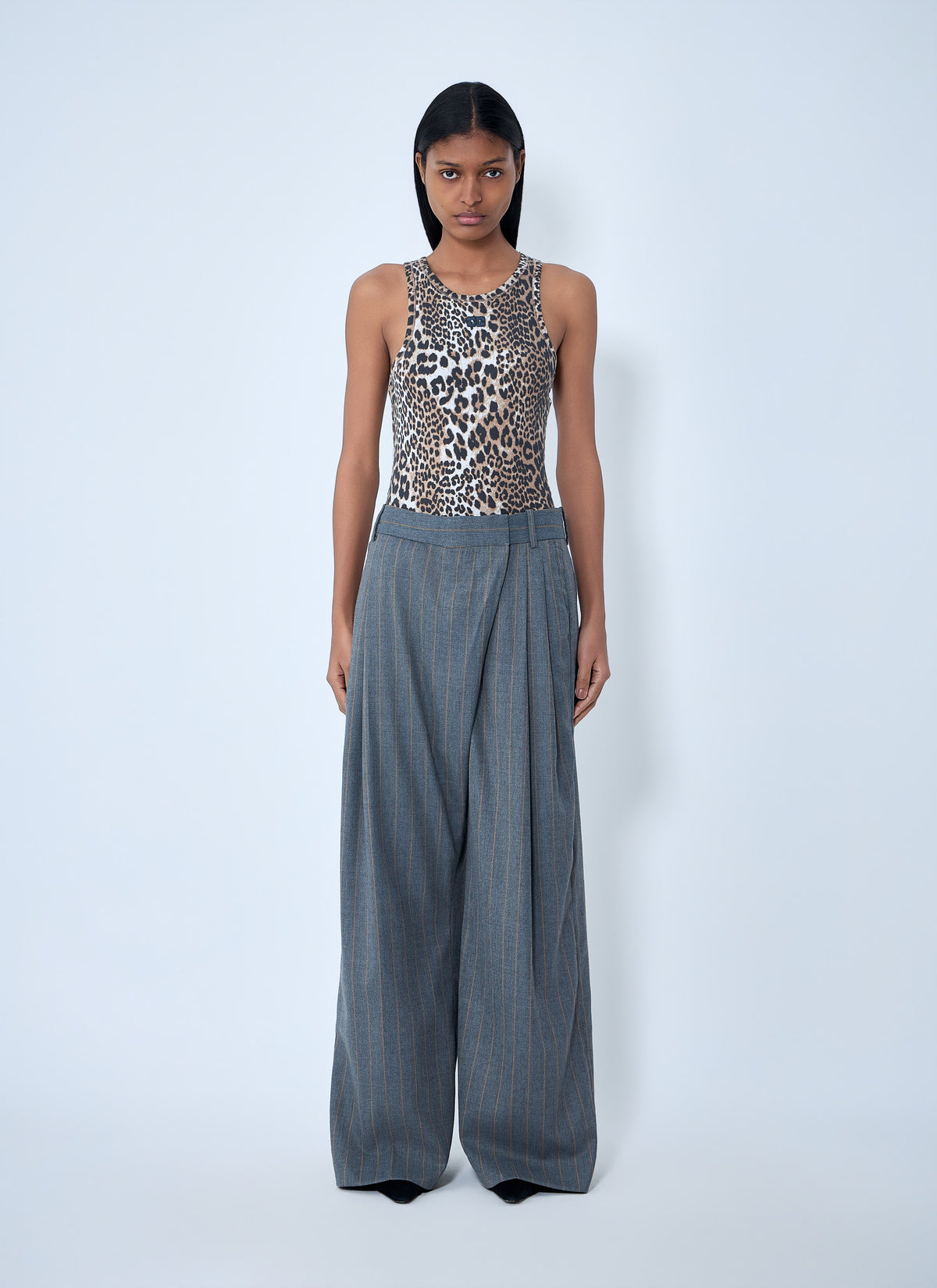 Ganni Women Rib Tank Top