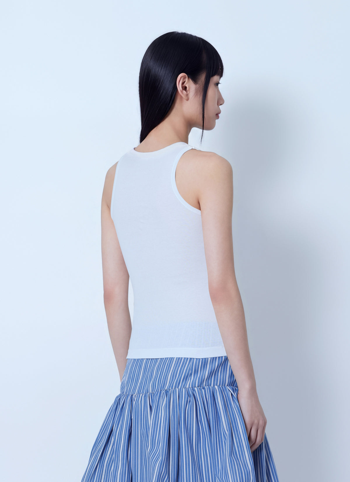Ganni Women Compact Rib Jersey Tank Top