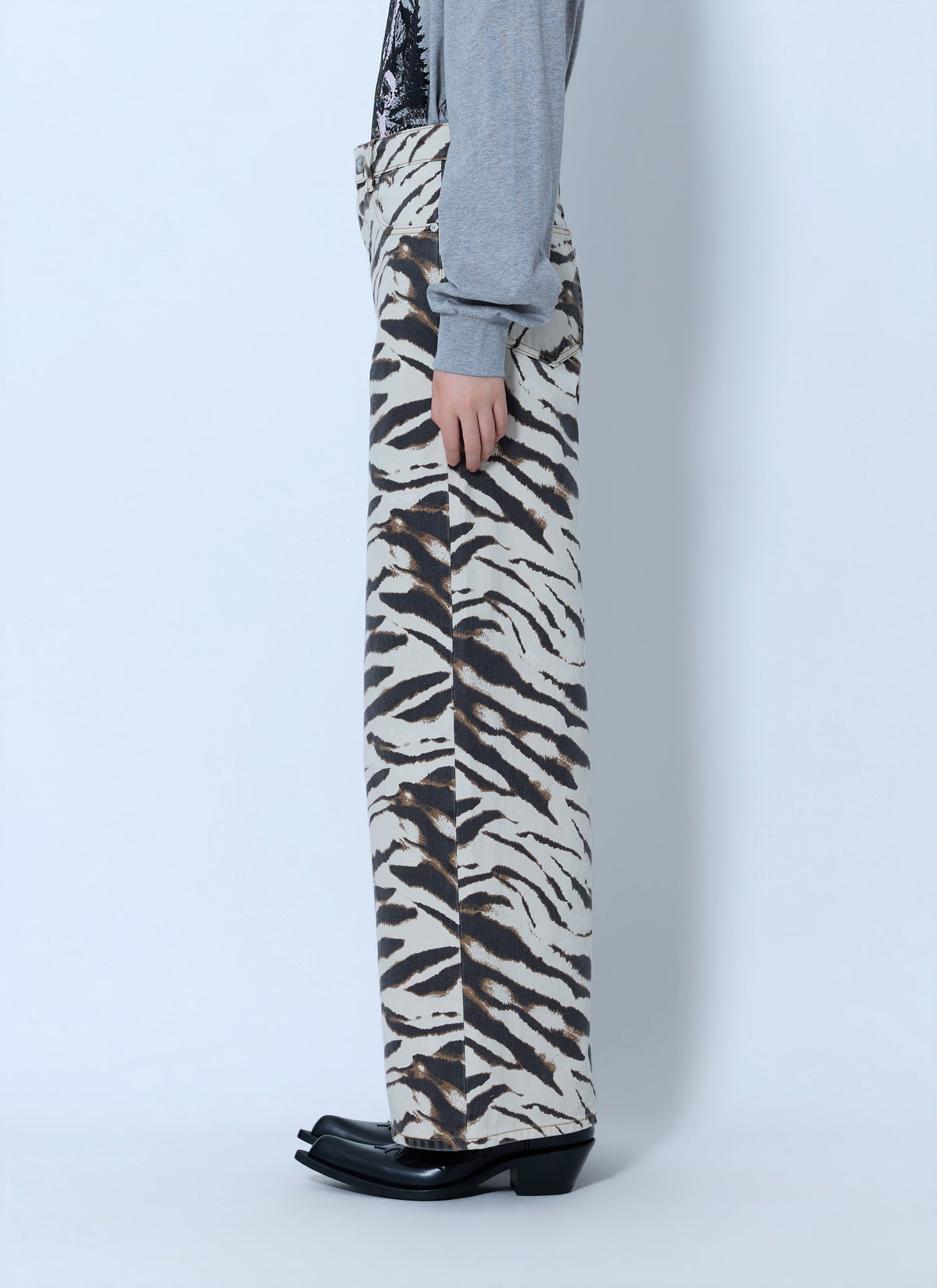 Ganni Women Print Denim Lari Jeans