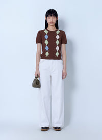 Ganni Women White Denim Lari Jeans