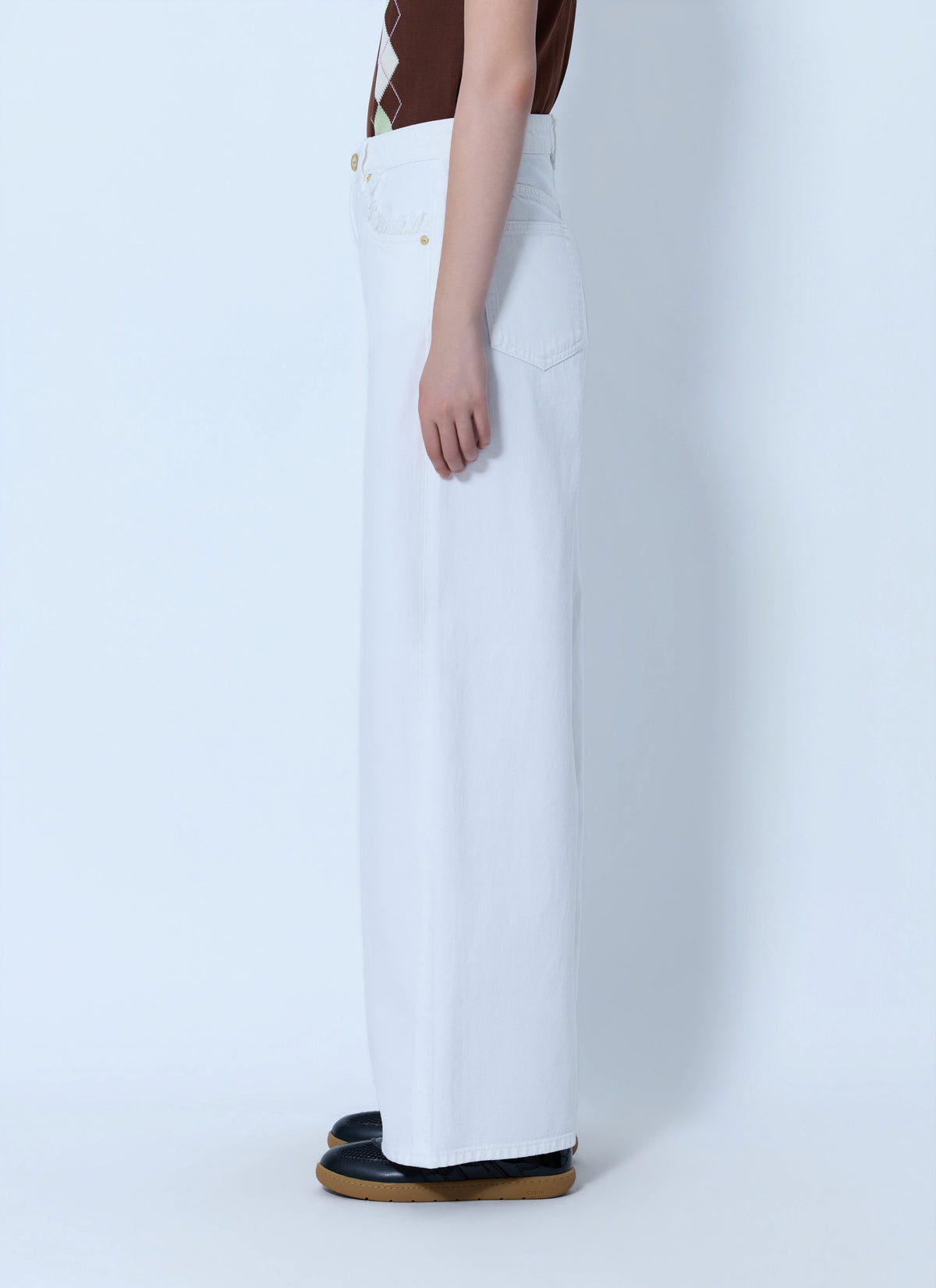 Ganni Women White Denim Lari Jeans