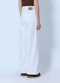 Ganni Women White Denim Lari Jeans
