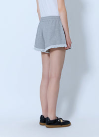 Ganni Women Isoli Shorts With Ruffles