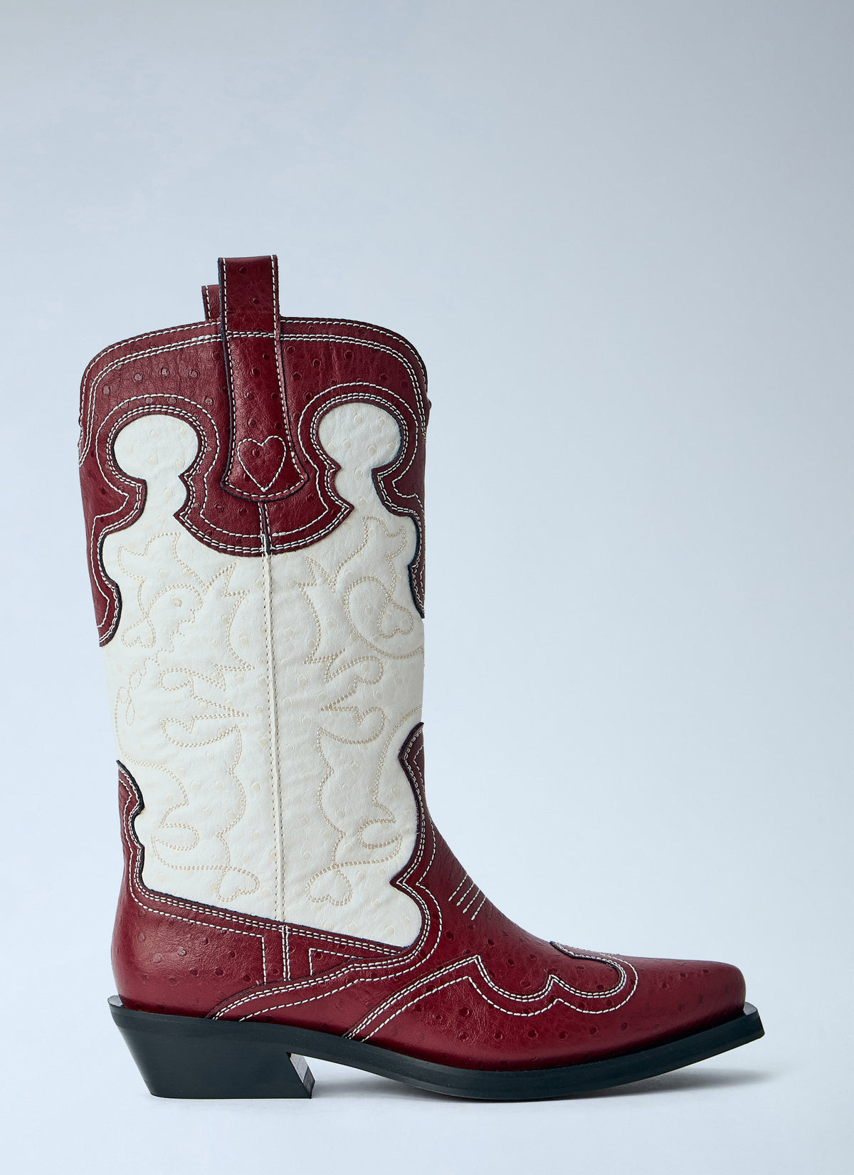 Ganni Women Mid Shaft Embroidered Western Boots