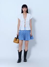 Ganni Women Compact Poplin Collar Blouse