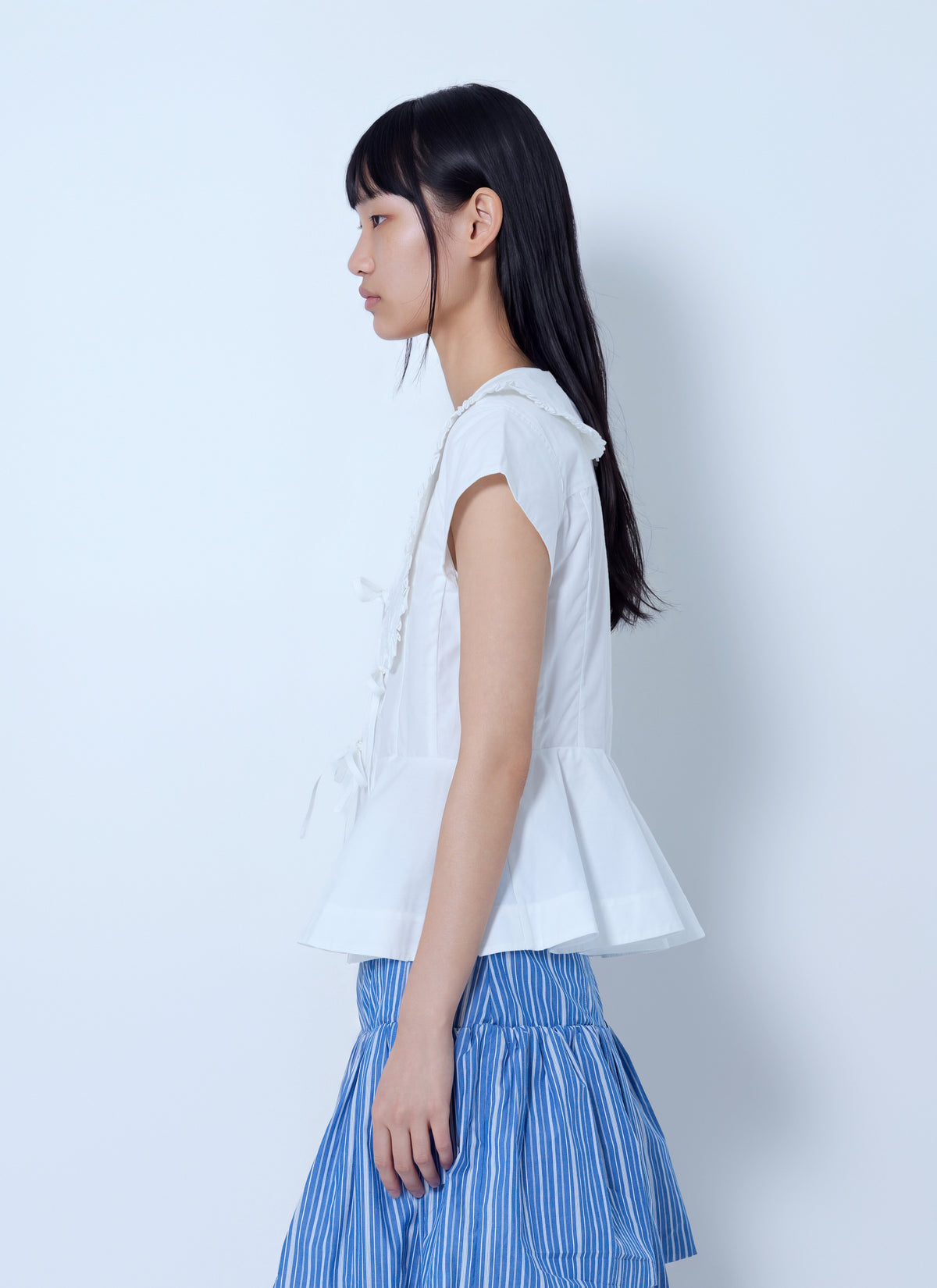 Ganni Women Compact Poplin Collar Blouse
