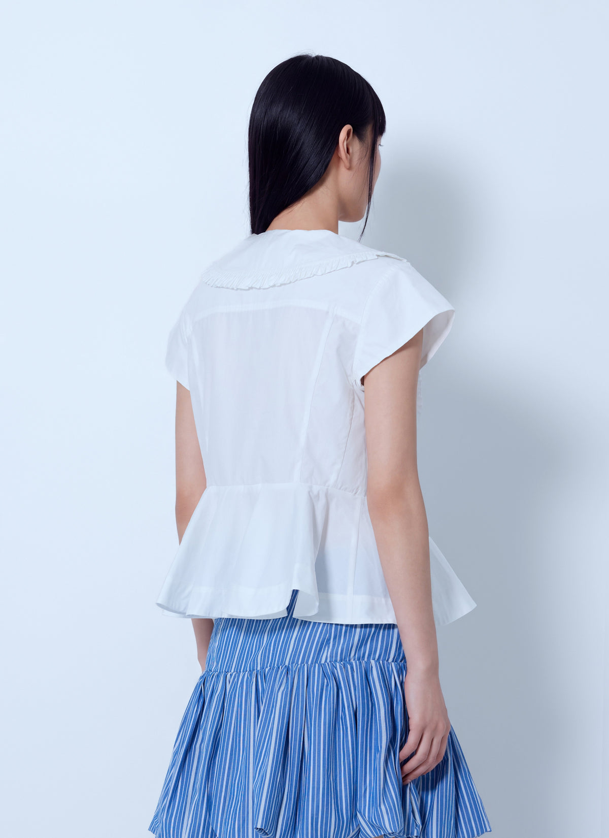 Ganni Women Compact Poplin Collar Blouse