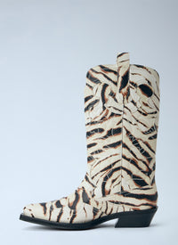 Ganni Women Mid Shaft Embroidered Western Boots