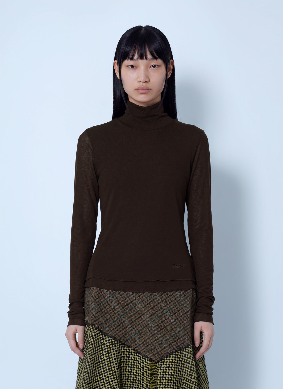 Ganni Women Marl Mesh Turtleneck