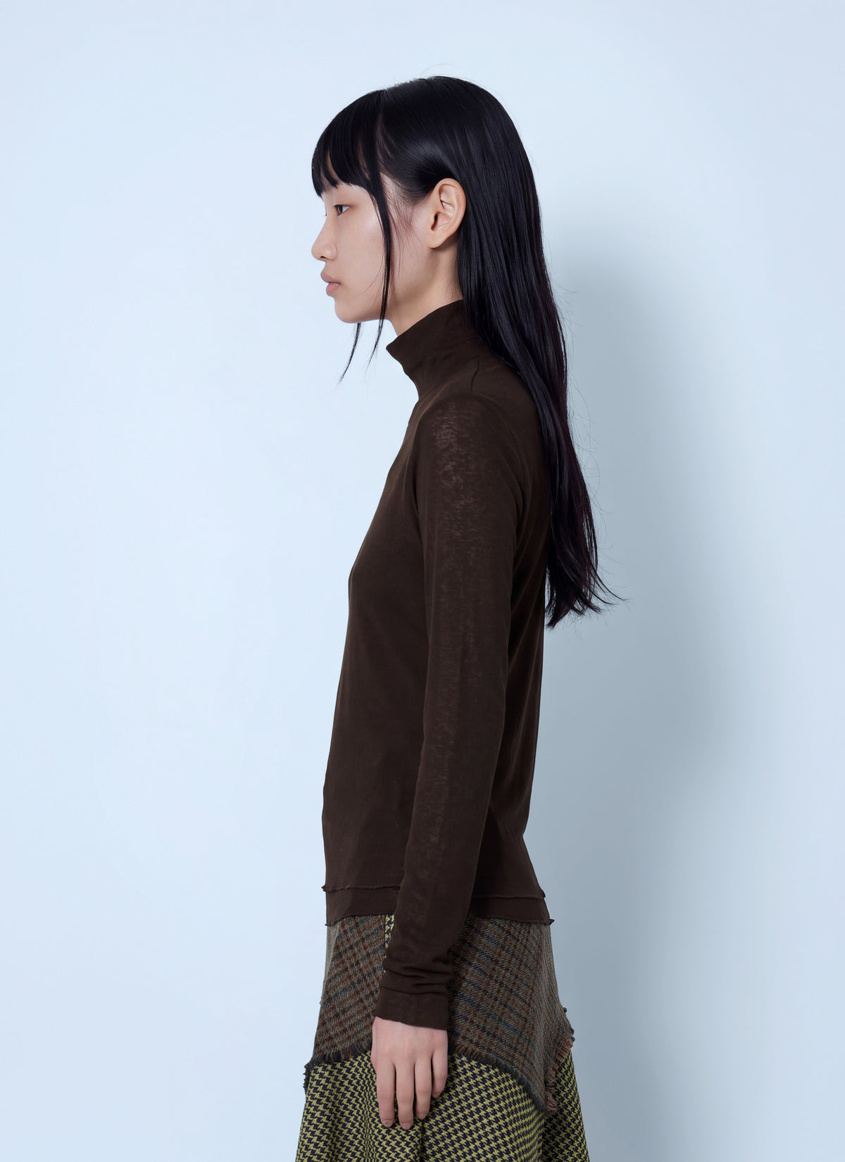 Ganni Women Marl Mesh Turtleneck