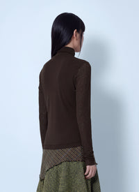 Ganni Women Marl Mesh Turtleneck