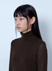 Ganni Women Marl Mesh Turtleneck