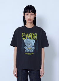 Ganni Women Heavy Cotton Forest Teddy Jersey