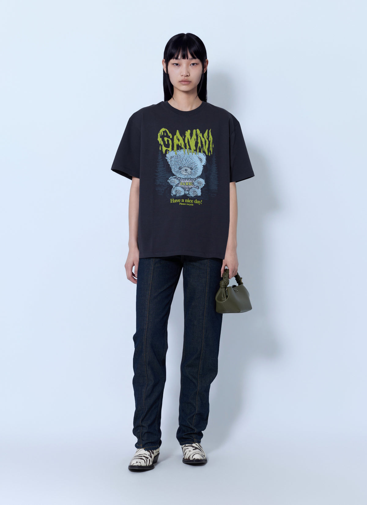 Ganni Women Heavy Cotton Forest Teddy Jersey