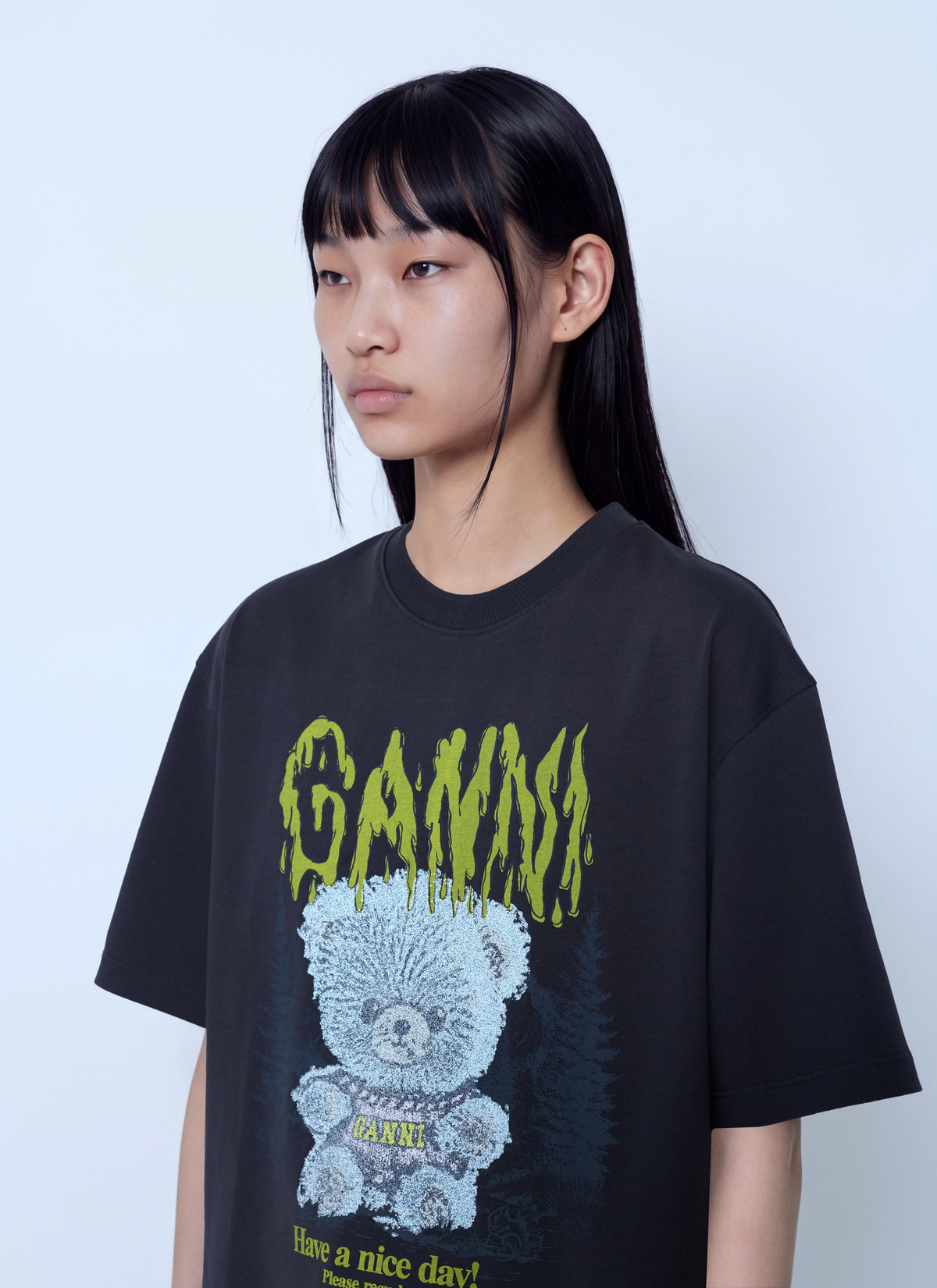 Ganni Women Heavy Cotton Forest Teddy Jersey