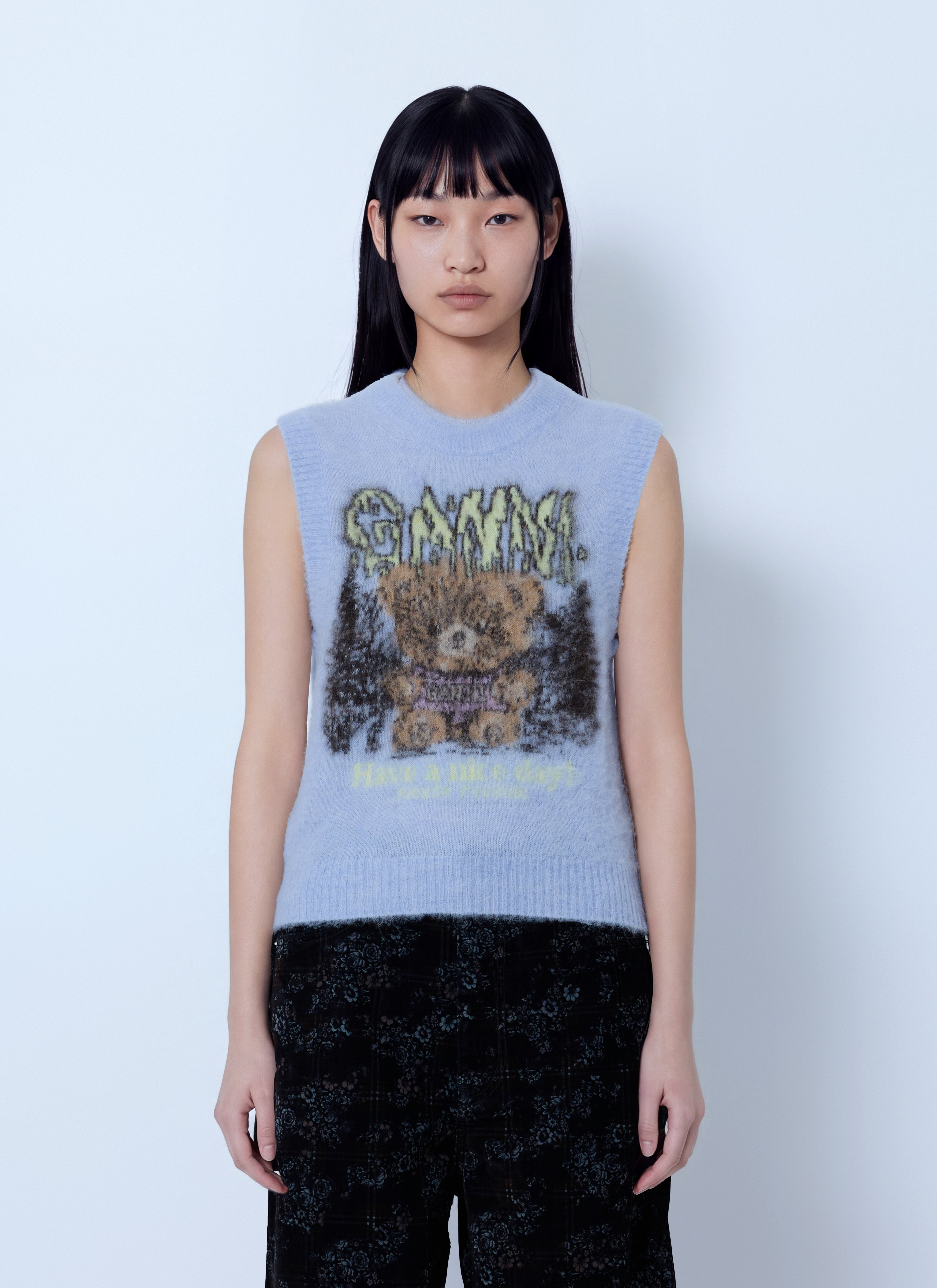 Ganni Women Brushed Alpaca Teddy Vest – Bluefly